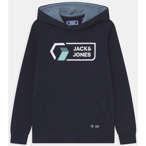 Vêtements Garçon Vestes Jack & Jones JACK & JONES - Sweat à capuche - marine Bleu