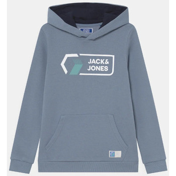Vêtements Garçon Vestes Jack & Jones JACK & JONES - Sweat à capuche - bleu jean clair Bleu