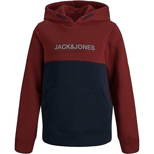 Vêtements Garçon Vestes Jack & Jones JACK & JONES - Sweat à capuche - bordeaux/marine Bordeaux