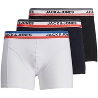 Sous-vêtements Homme Chaussettes Jack & Jones JACK & JONES - Boxers x3 - blanc, marine, noir Blanc