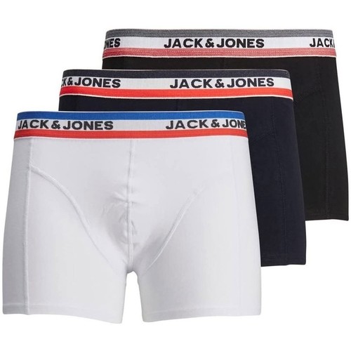 Sous-vêtements Homme Slips Jack & Jones JACK & JONES - Boxers x3 - blanc, marine, noir Blanc
