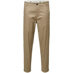Vêtements Homme Pantalons Selected Slim Tape Repton 172 Flex Pants - Chinchilla Beige