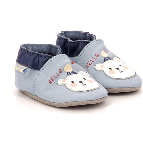 Chaussures Garçon Chaussons bébés Robeez Hello Winter Bleu