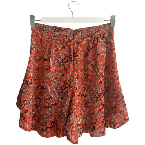 Maje Short taille haute volanté à imprimé léopard Maje Orange - Vêtements  Shorts / Bermudas Femme 50,00 €