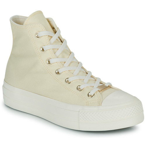 Converse CHUCK TAYLOR ALL STAR LIFT HI Beige / Blanc - Livraison Gratuite |  Spartoo ! - Chaussures Basket montante Femme 75,99 €