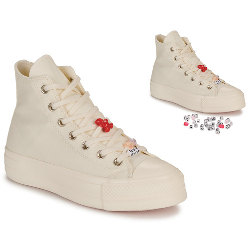 Converse CHUCK TAYLOR ALL STAR LIFT-POP WORDS Blanc - Livraison Gratuite |  Spartoo ! - Chaussures Basket montante Femme 60,00 €