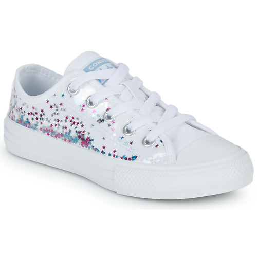Chaussures Fille Baskets basses Converse CHUCK TAYLOR ALL STAR ENCAPSULATED GLITTER OX Blanc / Multicolore