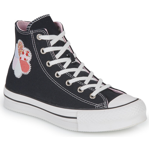 Chaussures Fille All-Star montantes Converse CHUCK TAYLOR ALL STAR EVA LIFT HI Noir / Multicolore