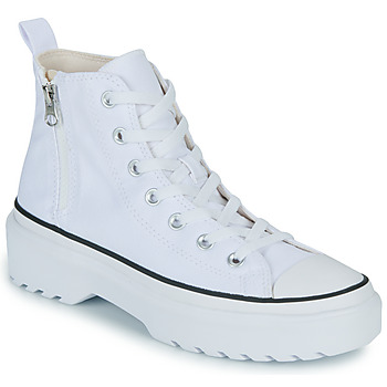 Chaussures Fille Baskets montantes Leather Converse CHUCK TAYLOR ALL STAR LUGGED LIFT PLATFORM CANVAS HI Blanc