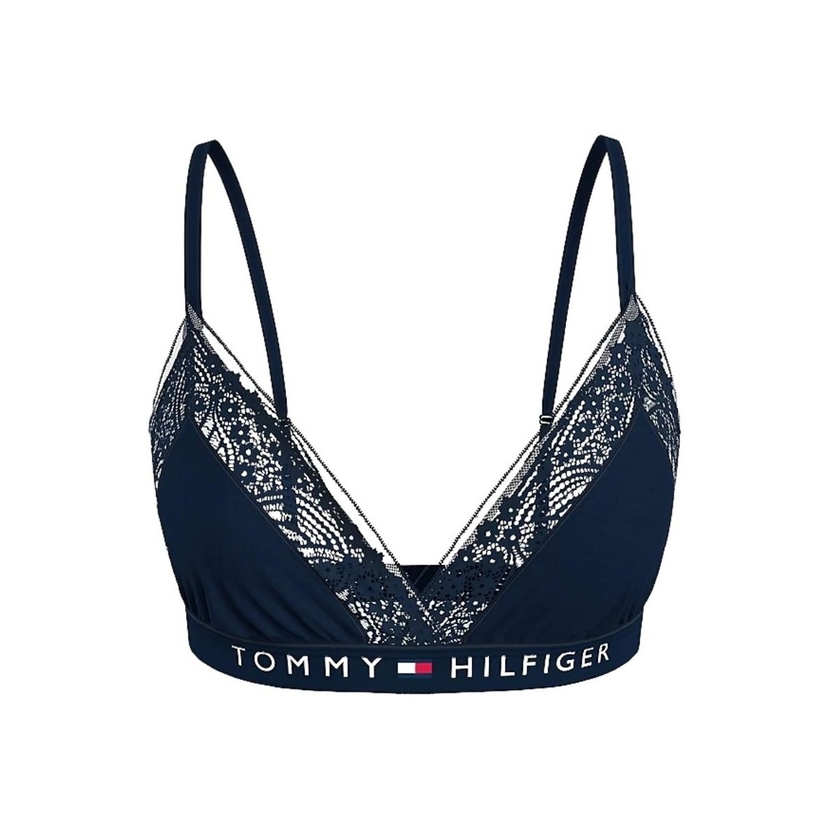 Sous-vêtements Femme Culottes & slips Tommy Hilfiger Soutien-gorge triangle  Ref 58109 DW5 Marine Bleu