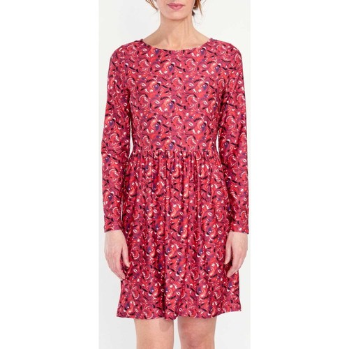Vêtements Femme Robes courtes Coco & Abricotkong Robe evasée jersey KANEI Rouge