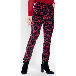 Vêtements Femme Pantalons Robe Coton Bio Imprimée Miranda Pantalon chino en velours CALCUTTA Rouge marmande