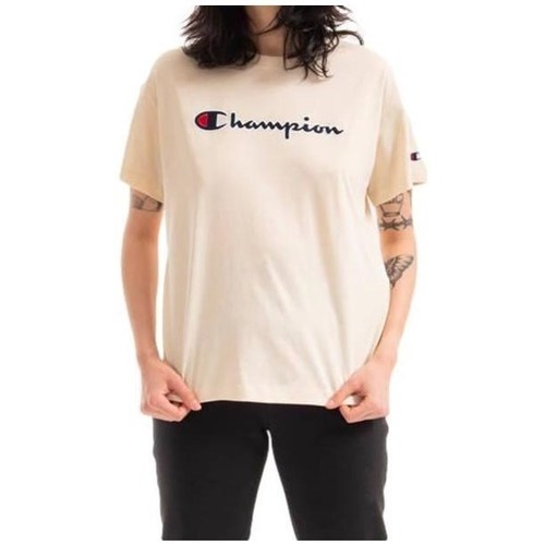 Vêtements Femme T-shirts manches courtes Champion 115351YS015 Beige