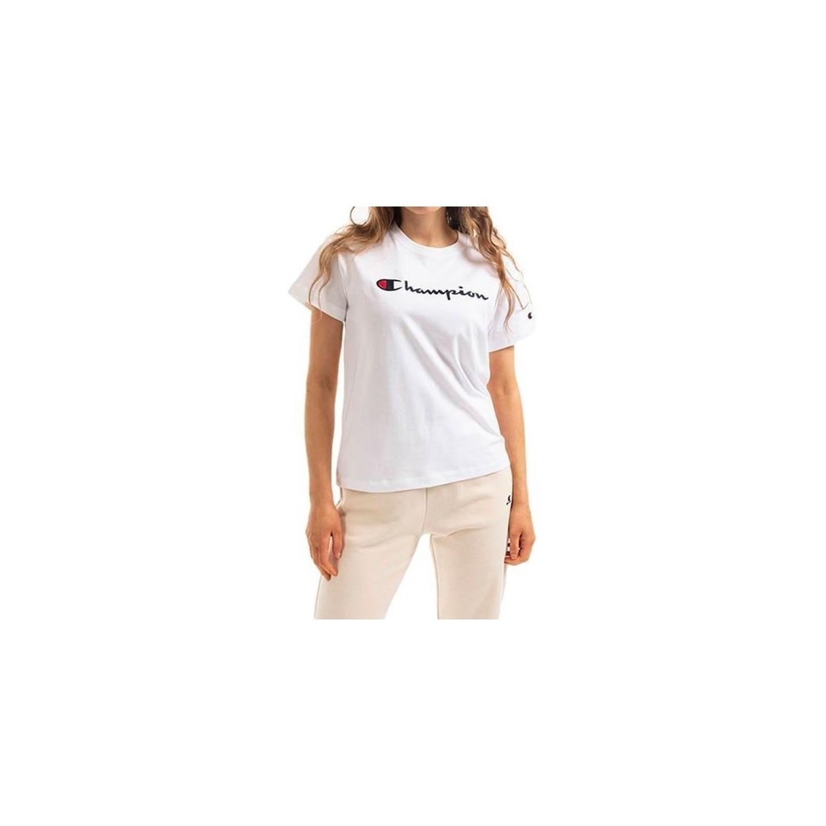 Vêtements Femme T-shirts manches courtes Champion 115351WW001 Blanc