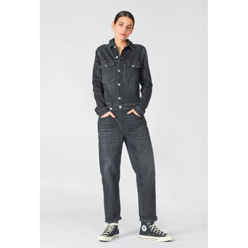 Vêtements Femme Combinaisons / Salopettes Zep Pulp Taille Haute 7/8èmeises Combinaison à fermeture asymétrique cosa en jeans noir délavé Noir