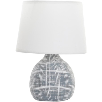 Maison & Déco Lampes à poser Item International Lampe en grès anthracite et blanc 26 cm Gris