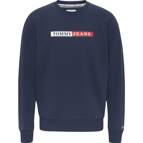 Vêtements Homme Sweats Zip Tommy Jeans Reg Essential Graphic Crew Sweater Bleu