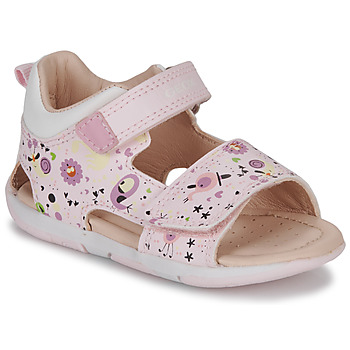 Chaussures Fille Type de fermeture Geox B SANDAL TAPUZ GIRL Rose