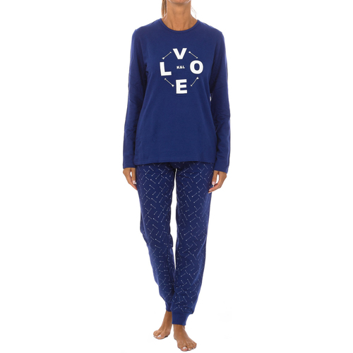 Vêtements Femme Pyjamas / Chemises de nuit Kisses&Love KL45184 Bleu
