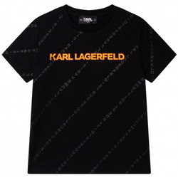 Vêtements Enfant T-shirts & Polos Karl Lagerfeld Tee shirt junior  noir Z25368 - 12 ANS Noir