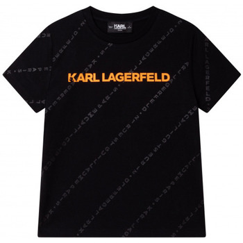 Vêtements Enfant T-shirts & Polos Karl Lagerfeld Tee shirt junior  noir Z25368 Noir