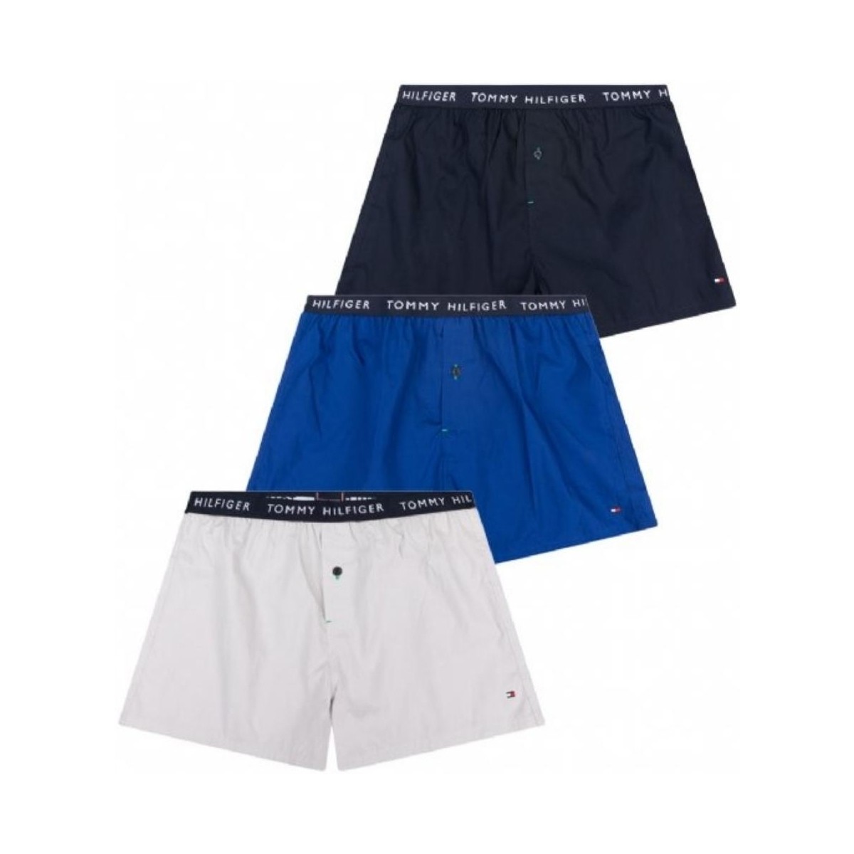 Sous-vêtements Homme Caleçons Tommy Hilfiger Lot de 3 boxers  Ref 58122 0UK Multicolore Multicolore