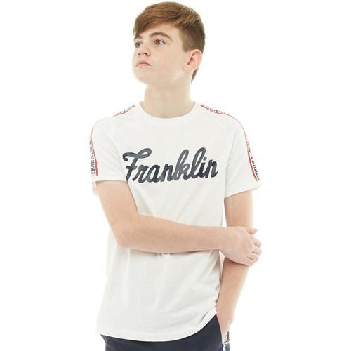 Vêtements Garçon T-shirts & Polos Tonal Shiny Logo Sweatshirt Teens FRANKLIN M Shoulder Taped 