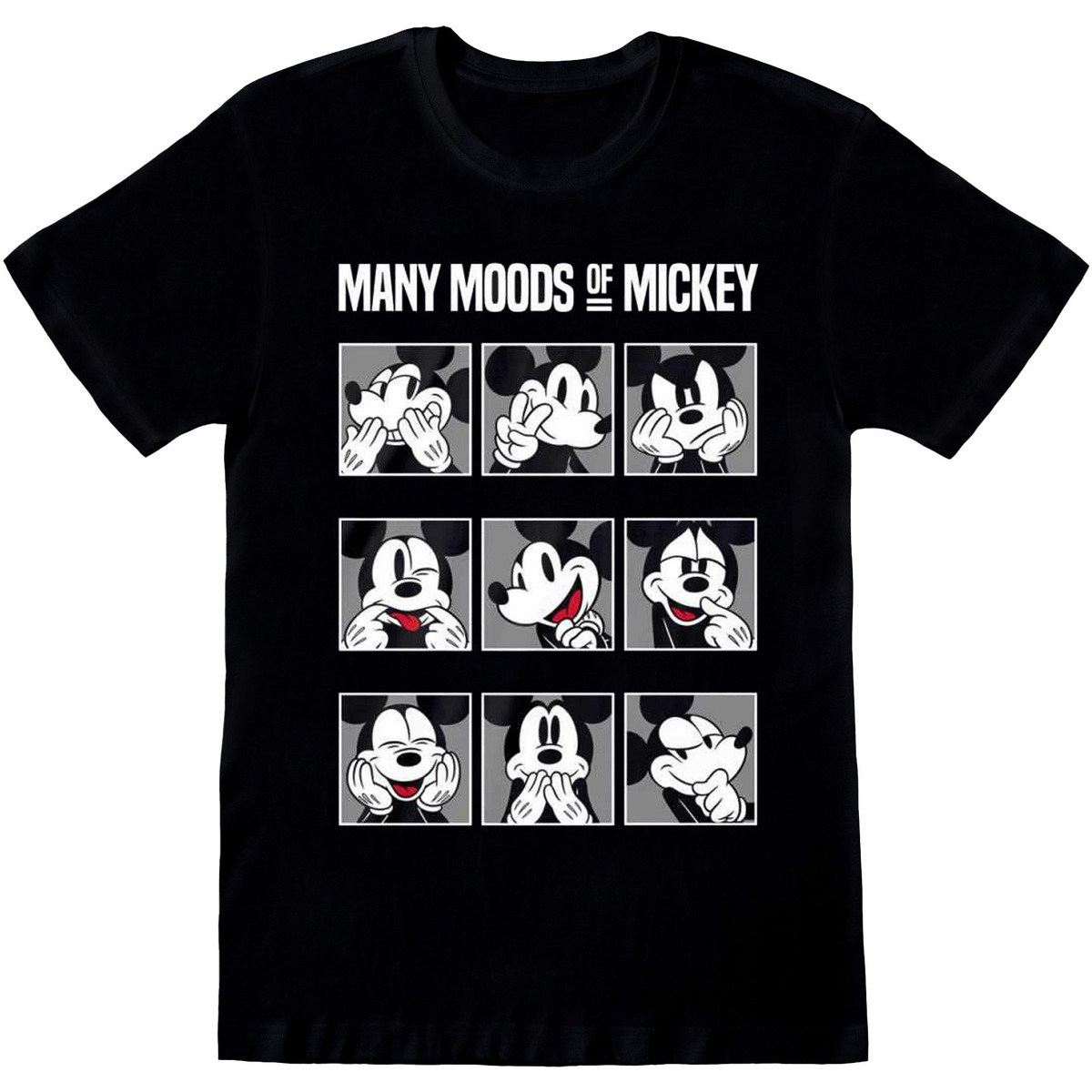 Vêtements T-shirts manches longues Mickey Mouse And Friends Many Moods Of Mickey Noir