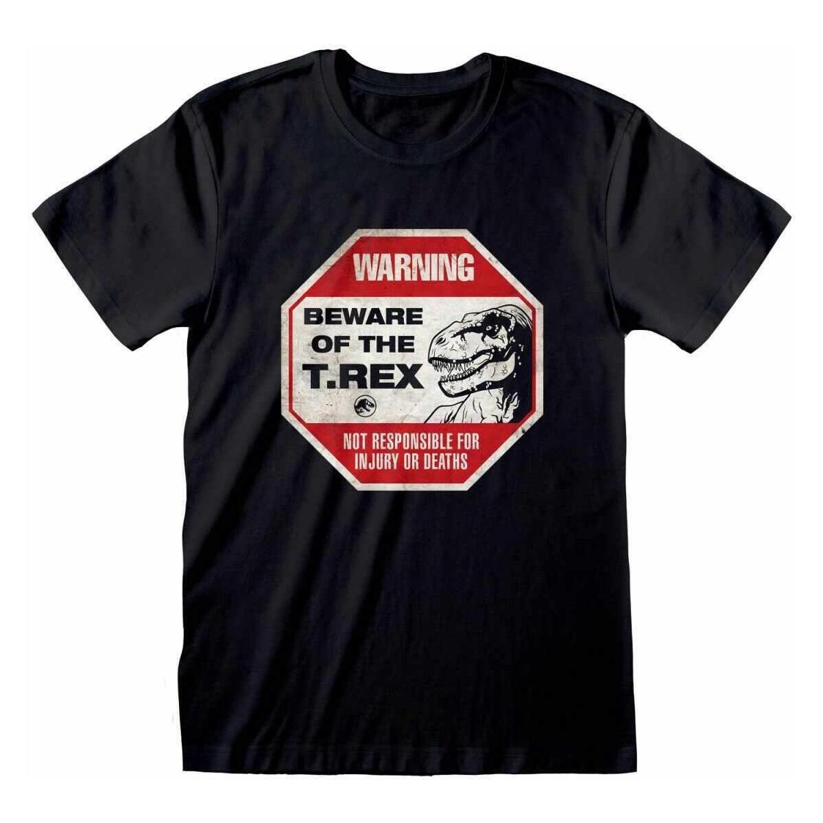 Vêtements T-shirts manches longues Jurassic Beware Of T-Rex Noir