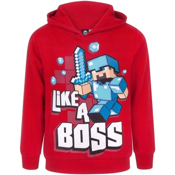 Vêtements Garçon Sweats Minecraft Like A Boss Rouge