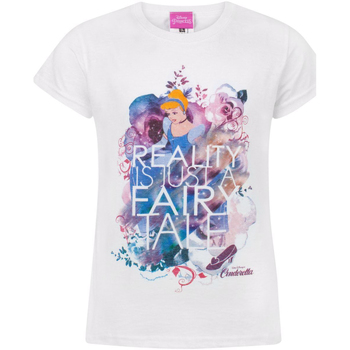 Vêtements Fille T-shirts manches longues Cinderella Reality Is Just A Fairy Tale Rouge