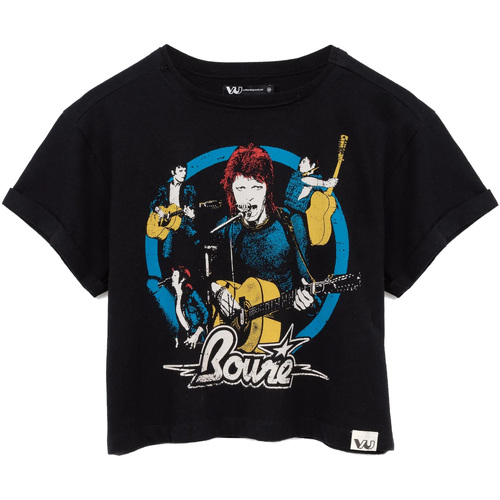 Vêtements Femme T-shirts manches longues David Bowie NS6819 Noir