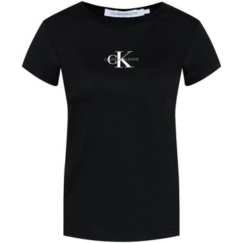 Vêtements Femme T-shirts & Polos Calvin Klein Jeans T-shirt CK Femme BLACK 