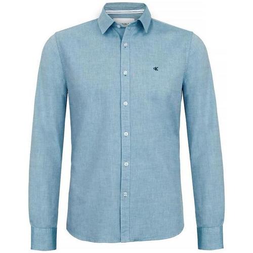 Vêtements Homme Chemises manches longues Calvin Klein jacket Jeans Chemise CK blue box cadeau 