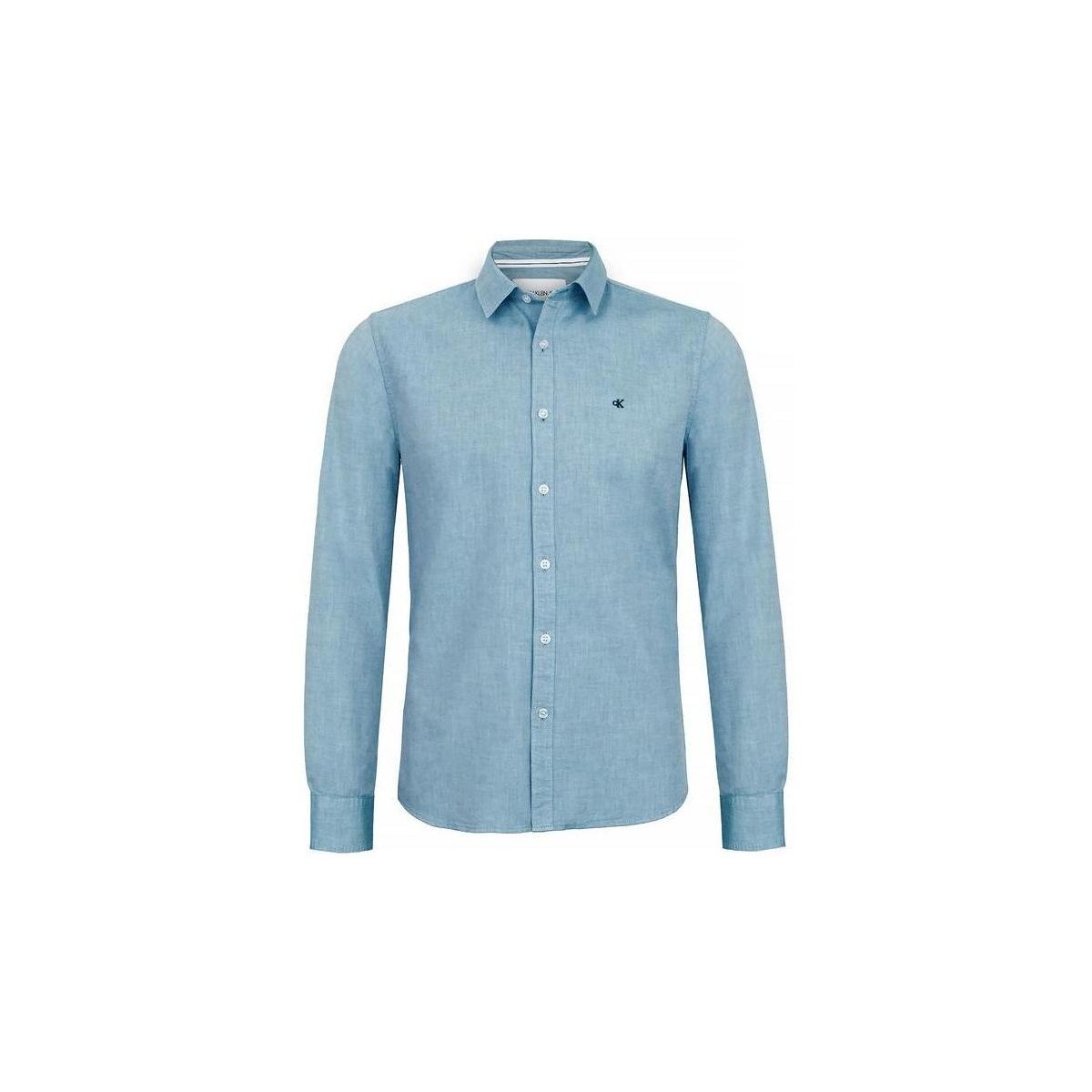 Vêtements Homme Chemises manches longues Calvin Klein Jeans Chemise CK blue box cadeau 