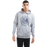 Pullover hoodie with long sleeves and straight hemline
