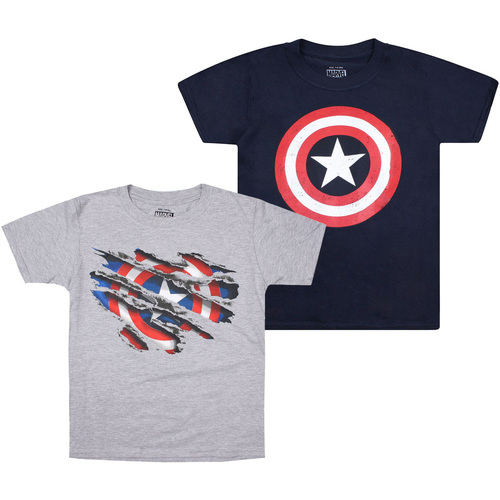 Vêtements Garçon T-shirts manches courtes Captain America  Bleu