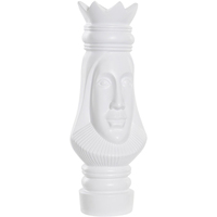 Votre prénom doit contenir un minimum de 2 caractères Statuettes et figurines Item International Figurine pièce d'échec dame en résine blanche 39 cm Blanc