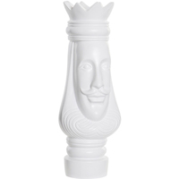 Maison & Déco Un Matin dEté Item International Figurine pièce d'échec roi en résine blanche 39 cm Blanc