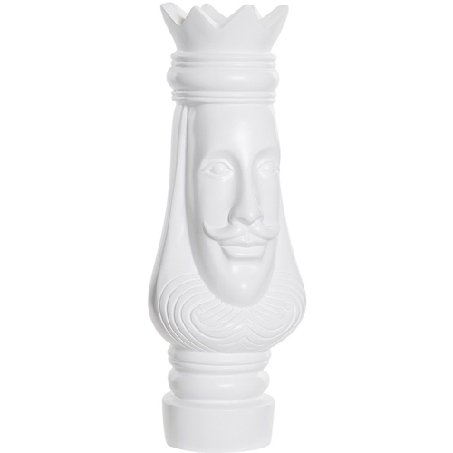 Salle à manger Statuettes et figurines Item International Figurine pièce d'échec roi en résine blanche 39 cm Blanc