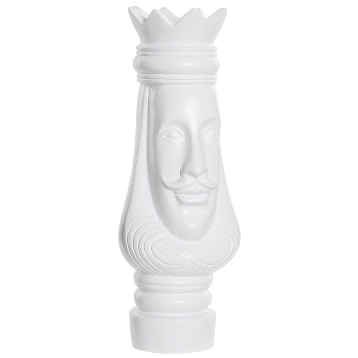 Maison & Déco Statuettes et figurines Item International Figurine pièce d'échec roi en résine blanche 39 cm Blanc