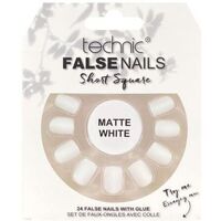 Beauté Femme Accessoires ongles Technic Faux ongles Short square   Matte white Blanc