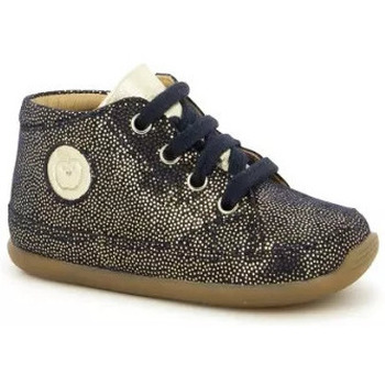 Chaussures Fille Boots Shoo Pom CUPY ZIP LACE NAVY GOLD Marine