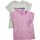 Vêtements Fille T-shirts & Polos Reebok Sport Junior - Lot de 2 t-shirts - rose et gris Rose