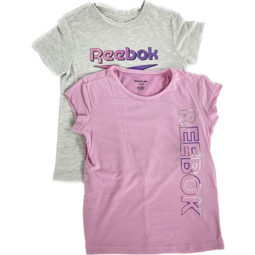 Vêtements Fille Trespass Bonington Short Sleeve Polo Shirt Reebok Sport Junior - Lot de 2 t-shirts - rose et gris Rose