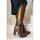 Chaussures Femme Bottes Semerdjian - Bottes ALYSIA Vitello Cuoio Marron