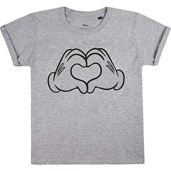 Vêtements Fille T-shirts manches longues Disney Love Hands Gris