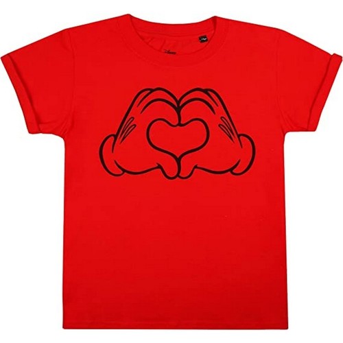 Vêtements Fille T-shirt i økologisk bomuld med monogram  Rouge