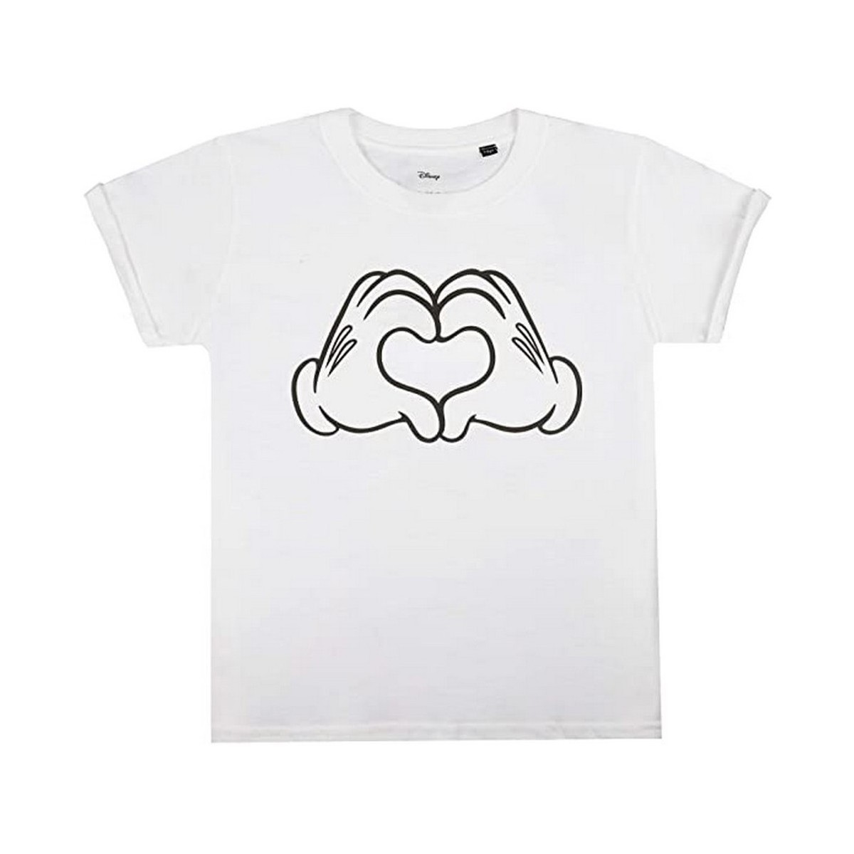 Vêtements Fille T-shirts manches longues Disney Love Hands Blanc