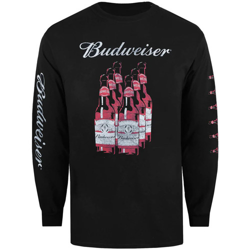 Vêtements Homme T-shirts manches longues Budweiser Six Pack Bottles Noir